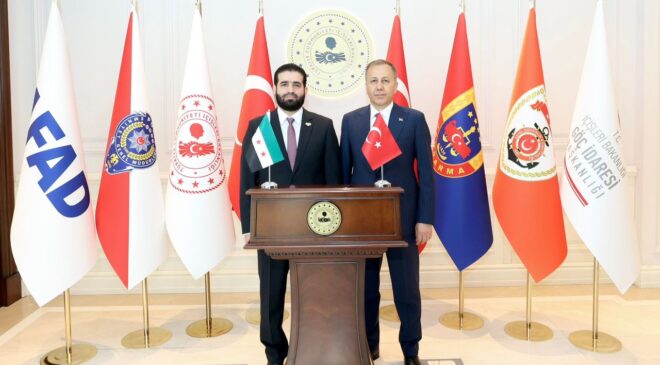 İçişleri Bakanı Yerlikaya, Suriyeli Mevkidaşı Hattab ile bir araya geldi